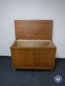A teak blanket box