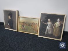 Three canvas pictures - Portrait of a child,