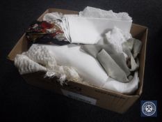 A quantity of table linen, scarves, soft goods, etc.