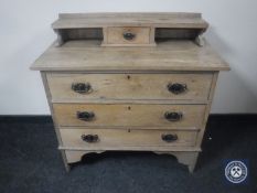 An Edwardian oak dressing chest (no mirror)