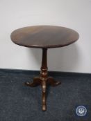 A Victorian mahogany occasional table on tripod base