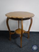 A Victorian mahogany shaped occasional table