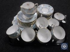 A tray containing thirty-nine piece Royal Stafford bone china tea service