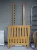 A pine rail 3' bed frame