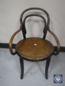 A child's bentwood armchair