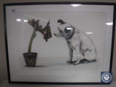 A signed framed colour print 