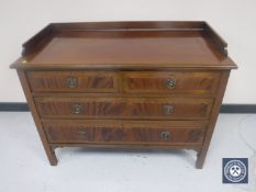 A Victorian mahogany four-drawer dressing chest together with matching four-drawer chest