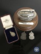 Two sterling silver ARP badges,