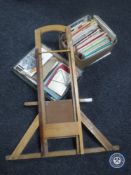 A wooden artist's easel,