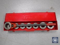 A cased Presto Minor pipe threader