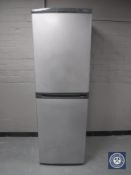 A Beko upright silver fridge freezer