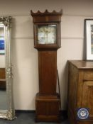A George III oak 30 hour longcase clock with painted dial by Thomas Scott of Gainsborough,
