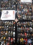 Five trays of Del Prado soldier figures - cavalry and medieval warriors plus magazines