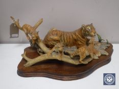 A Border Fine Arts figure, Tiger Family,
