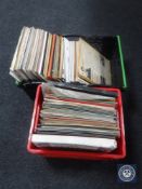 Two boxes of assorted LP records