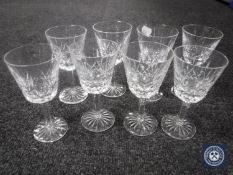 A set of eight Waterford Crystal wine glasses