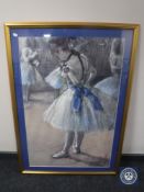 A gilt framed Degas print,