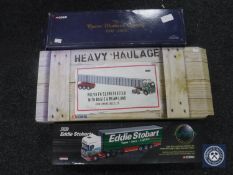 A boxed Corgi heavy haulage Volvo HS Globetrotter with bogie and beam load,