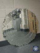 A Venetian style all-glass mirror,