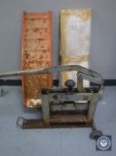 An industrial galvanized splitter and a pair of metal car ramps (3)