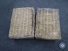 Two wicker champagne baskets