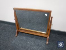 A 20th century teak framed dressing table mirror