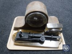 Three silver backed brushes,