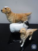 A large Beswick golden retriever,
