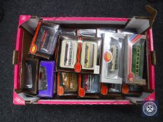 A box of boxed Exclusive First Edition die cast buses
