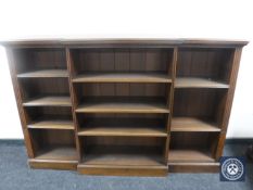 A set of mahogany breakfront bookshelves