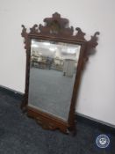 A Victorian mahogany Chippendale style framed mirror