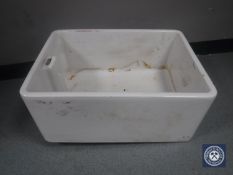 A Belfast sink CONDITION REPORT: 60cm wide by 45cm deep by 25cm high.