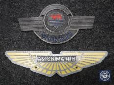 Two cast metal plaques - 