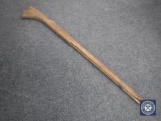 A wooden training rifle