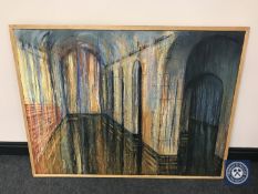 Donald James White : Roman Cistern Soudabay, Crete, 127 cm x 96 cm, framed.