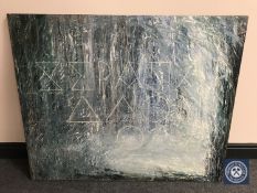 Donald James White : Untitled (Contrasts lot 9), oil on board, 107 cm x 87 cm, framed.