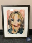 Donald James White : Charlotte, watercolour, 30 cm x 42 cm, framed.