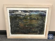 Donald James White : March Northumberland, watercolour, 68 cm x 49 cm, framed.