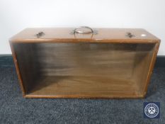 A mahogany glass fronted display case