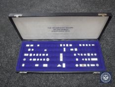 A cased partial set of The Greatest Stamps of the World silver miniature collection,