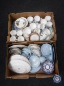 Two boxes of part tea and dinner services : Royal Stafford, Royal Standard,