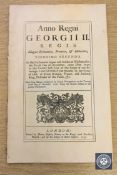 A George II Act of Parliament dated 1749 relating to Fenlands in Upwell,