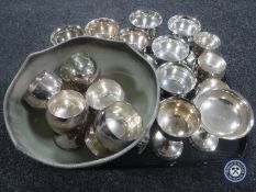 A plated lion mask handle punch bowl,