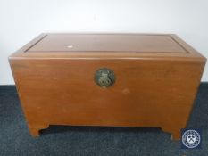 A camphor wood blanket box