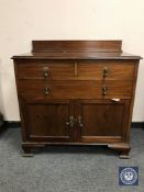 An Edwardian inlaid mahogany washstand,