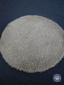 A hand knotted shaggy natural rug, 180 cm x 180 cm,