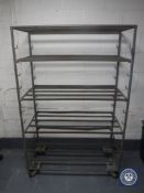 A 20th century metal baker's trolley