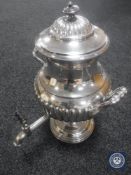 A silver plated samovar