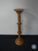 A pine twist column torchere