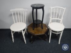 A painted Bentwood chair, a painted Ibex chair,
